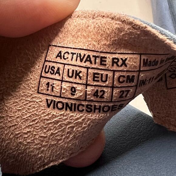 Vionic Activate RX Suede Flip Flop Platform Sandal Blue Women's 11 M - Picture 9 of 9